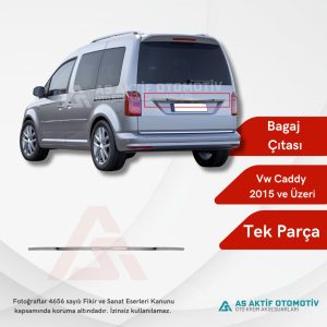 Volkswagen Caddy Mini Van Bagaj Çıtası 2015 ve Üzeri Krom Paslanmaz Çelik