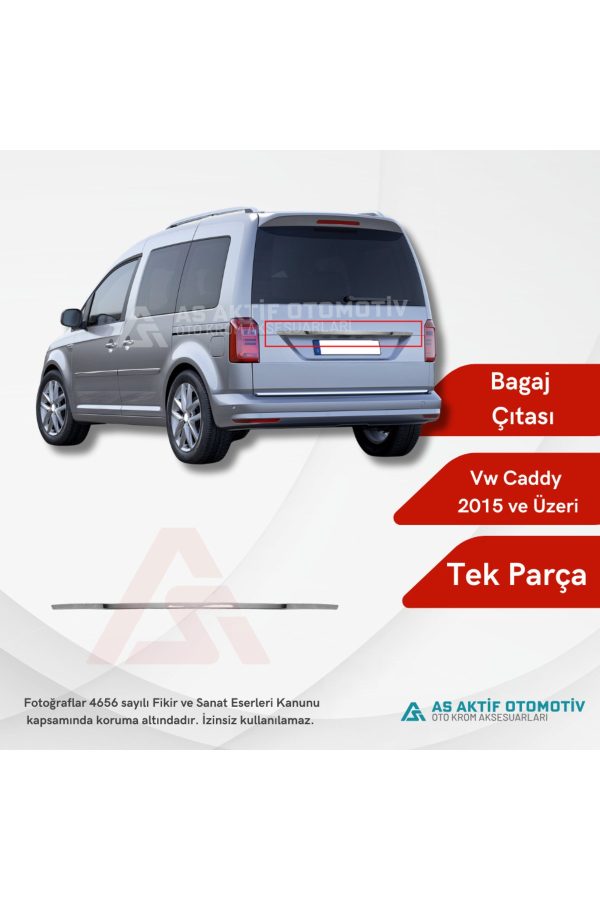 Volkswagen Caddy Mini Van Bagaj Çıtası 2015 ve Üzeri Krom Paslanmaz Çelik