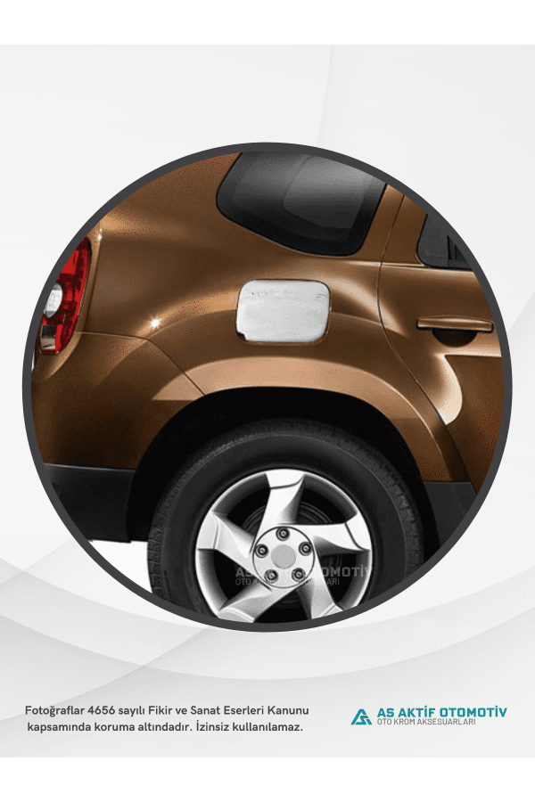 Dacia Duster Suv Depo Kapağı 1 Parça 2010 ve Üzeri Krom Paslanmaz Çelik