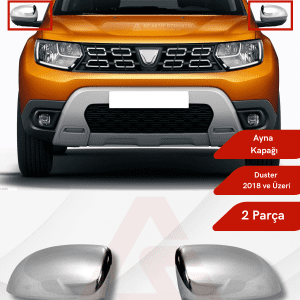 Dacia Duster Suv Ayna Kapağı 2 Parça 2018 ve Üzeri Krom Paslanmaz Çelik