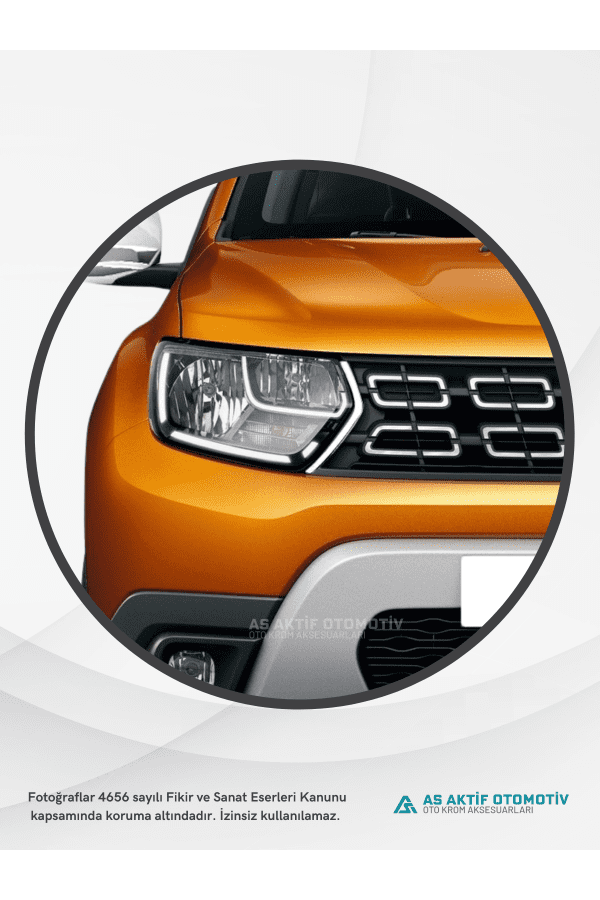 Dacia Duster Suv Ön Panjur Yanları 2 Parça 2018 ve Üzeri Krom Paslanmaz Çelik