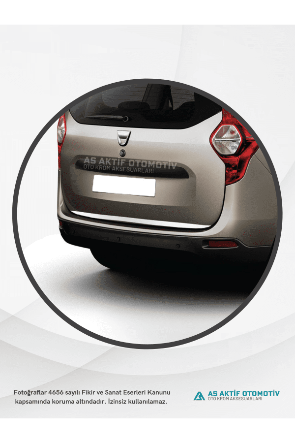 Dacia Lodgy Mpv Bagaj Alt Çıtası 2013 ve Üzeri Krom Paslanmaz Çelik