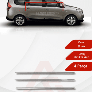 Dacia Lodgy Mpv Cam Çıtası 4 Parça 2013 ve Üzeri Krom Paslanmaz Çelik