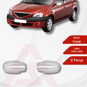 Dacia Logan SD/Pick-Up Ayna Kapağı 2 Parça 2005-2008 Krom Paslanmaz Çelik