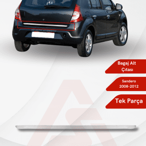 Dacia Sandero – 1 HB 5D Bagaj Alt Çıtası 2008-2012 Krom Paslanmaz Çelik