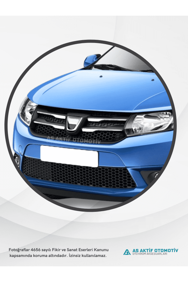 Dacia Sandero – 2 HB 5D Ön Panjur 4 Parça 2012-2016 Krom Paslanmaz Çelik