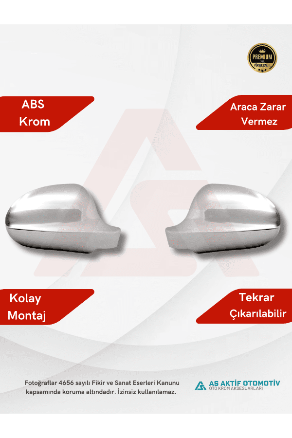 Fiat Albea SD Ayna Kapağı 2 Parça 2012 ve Üzeri Abs Krom