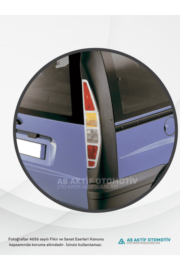 Fiat Doblo I Panel Van/Lav Stop Çerçevesi 2 Parça 2000-2006 Krom Paslanmaz Çelik