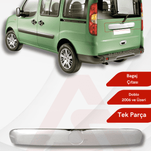 Fiat Doblo I Facelift Panel Van/Lav Bagaj Çıtası 2006 ve Üzeri Krom Paslanmaz Çelik