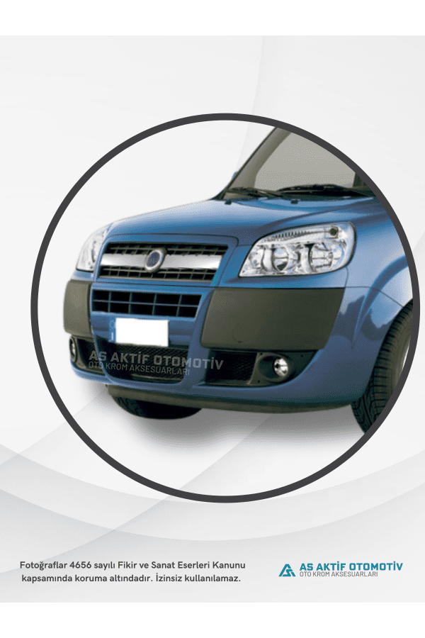 Fiat Doblo I Facelift Panel Van/Lav Ön Panjur 2 Parça 2006 ve Üzeri Krom Paslanmaz Çelik