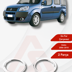 Fiat Doblo I Facelift Sis Far Çerçevesi 2 Parça 2006-2010 Krom Paslanmaz Çelik