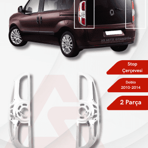 Fiat Doblo-2 Panel Van/Lav Stop Çerçevesi 2 Parça 2010-2014 Abs Krom