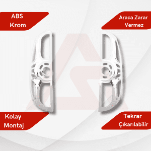 Fiat Doblo-2 Panel Van/Lav Stop Çerçevesi 2 Parça 2010-2014 Abs Krom