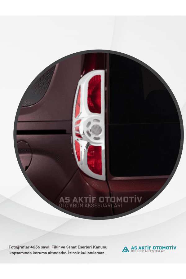 Fiat Doblo-2 Panel Van/Lav Stop Çerçevesi 2 Parça 2010-2014 Abs Krom