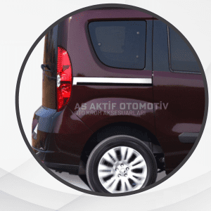 Fiat Doblo-2 Panel Van/Lav Sürgülü Kapı Çıtası 2 Parça 2010 ve Üzeri Krom Paslanmaz Çelik