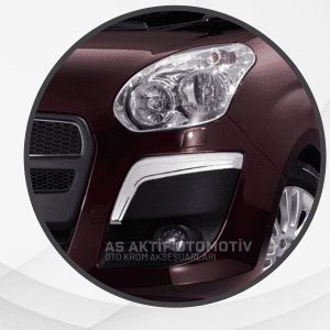 Fiat Doblo-2 Panel Van/Lav Ön Tampon Kaşı 2 Parça 2010 ve Üzeri Abs Krom