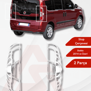 Fiat Doblo-2 Fcflt Panel Van/Lav Stop Çerçevesi 2 Parça 2014 ve Üzeri Abs Krom