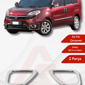 Fiat Doblo-2 Fcflt Panel Van/Lav Sis Çerçevesi 2 Parça 2014 ve Üzeri Krom Paslanmaz Çelik