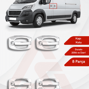 Fiat Ducato Van Kapı Kolu 8 Parça 2006 ve Üzeri Krom Paslanmaz Çelik