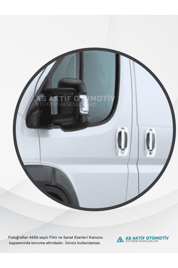 Fiat Ducato Van Kapı Kolu 8 Parça 2006 ve Üzeri Krom Paslanmaz Çelik