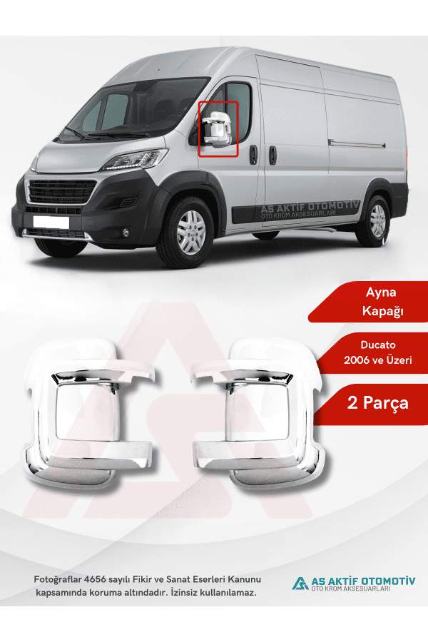 Fiat Ducato Van Ayna Kapağı 2 Parça 2006 ve Üzeri Abs Krom