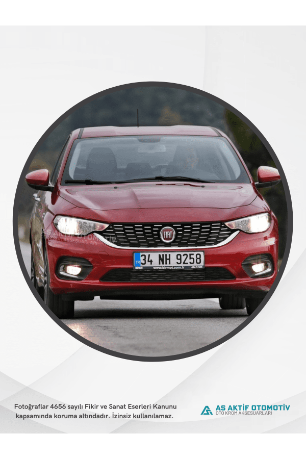 Fiat Egea SD/HB/SW Kapı Eşiği 4 Parça 2015 ve Üzeri Krom Paslanmaz Çelik