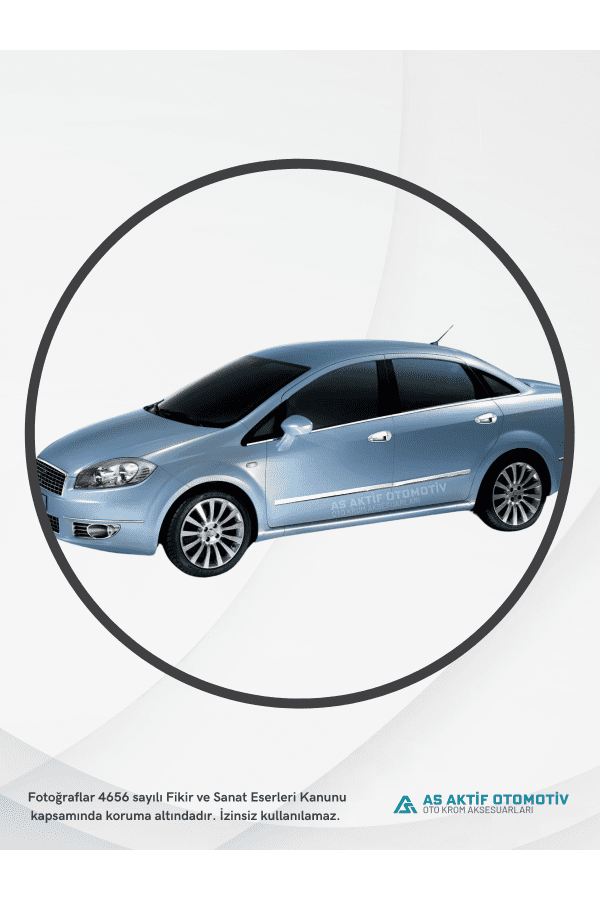 Fiat Linea SD Kapı Eşiği 4 Parça 2007 ve Üzeri Krom Paslanmaz Çelik