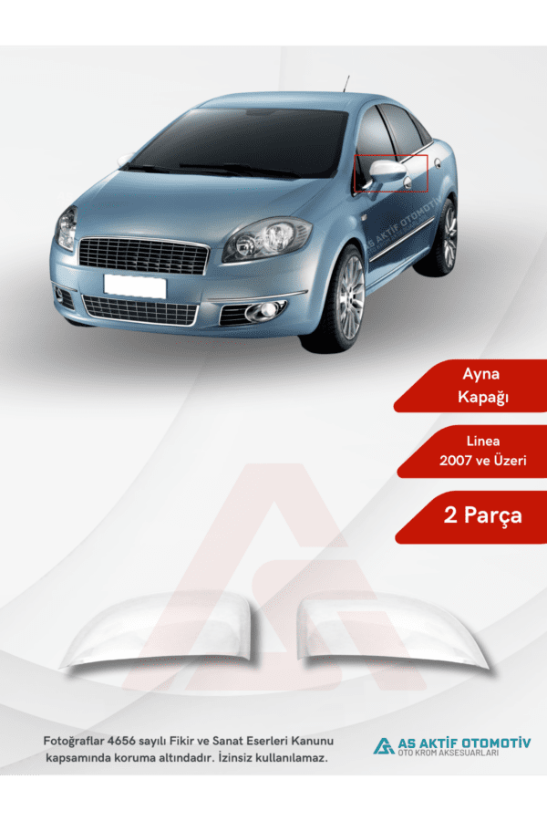 Fiat Linea SD Ayna Kapağı 2 Parça 2007 ve Üzeri Abs Krom