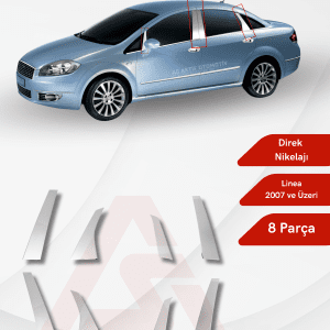 Fiat Linea SD Direk Nikelajı 8 Parça 2007 ve Üzeri Krom Paslanmaz Çelik