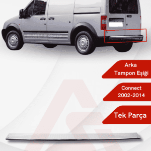 Ford Connect Panel Van/Lav Arka Tampon Eşiği  2002-2014 Krom Paslanmaz Çelik