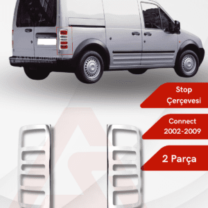 Ford Connect Panel Van/Lav Stop Çerçevesi 2 Parça 2002-2009 Krom Paslanmaz Çelik