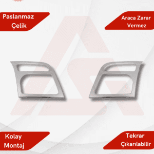 Ford Connect Panel Van/Lav Far Çerçevesi 2 Parça 2002-2014 Krom Paslanmaz Çelik