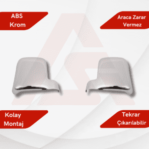 Ford Connect Panel Van/Lav Ayna Kapağı 2 Parça 2002-2009 Abs Krom