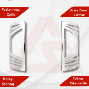 Ford Connect Panel Van/Lav Stop Çerçevesi 2 Parça 2009-2014 Krom Paslanmaz Çelik