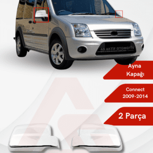 Ford Connect Panel Van/Lav Ayna Kapağı 2 Parça 2009-2014 Abs Krom