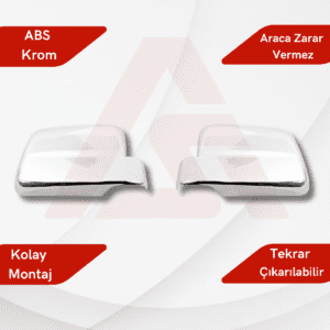 Ford Connect Panel Van/Lav Ayna Kapağı 2 Parça 2009-2014 Abs Krom