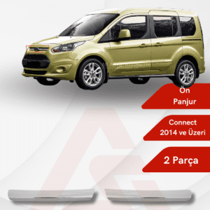 Ford Connect Panel Van/Lav Ön Panjur 2 Parça 2015 ve Üzeri Krom Paslanmaz Çelik