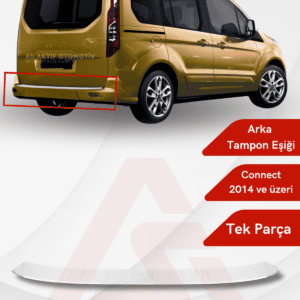 Ford Connect Panel Van/Lav Arka Tampon Eşiği 2016 ve Üzeri Krom Paslanmaz Çelik