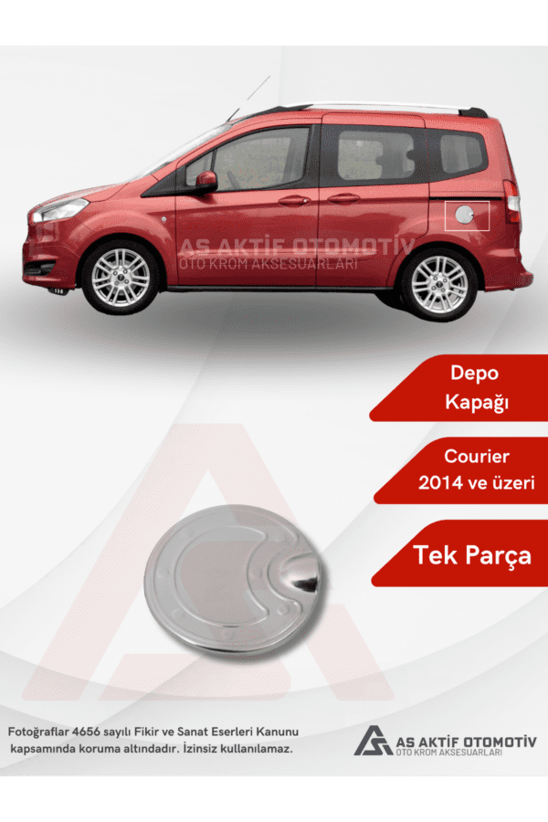 Ford Courier Van Depo Kapağı 2014 ve Üzeri Krom Paslanmaz Çelik