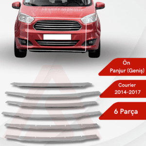 Ford Courier Van Ön Panjur Geniş Model 6 Parça 2014-2017 Krom Paslanmaz Çelik