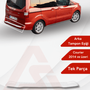 Ford Courier Van Arka Tampon Eşiği 2014 ve Üzeri Krom Paslanmaz Çelik