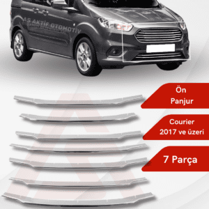 Ford Courier Van Ön Panjur (Set) 7 Parça 2018 ve Üzeri Krom Paslanmaz Çelik