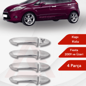 Ford Fiesta 6 HB 5D Kapı Kolu 4 Parça 2009 ve Üzeri Krom Paslanmaz Çelik