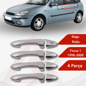 Ford Focus 1 HB 5D/SD Kapı Kolu 4 Parça 1998-2005 Krom Paslanmaz Çelik