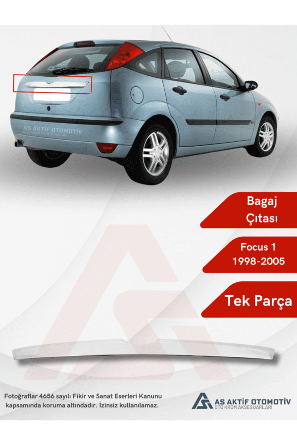 Ford Focus 1 HB Bagaj Çıtası 1998-2006 Krom Paslanmaz Çelik