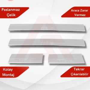 Ford Focus 2HB 5D/SD Kapı Eşiği 4 Parça 2005-2011 Krom Paslanmaz Çelik