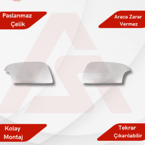 Ford Focus 2HB 5D/SD/SW Ayna Kapağı (Sinyalli) 2 Parça 2005-2008 Krom Paslanmaz Çelik