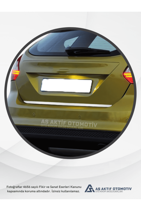 Ford Focus 3 HB 5D Bagaj Alt Çıtası 2011-2014 Krom Paslanmaz Çelik