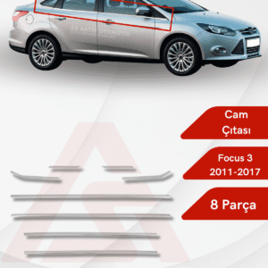 Ford Focus 3 SD Cam Çıtası 8 Parça 2011-2017 Krom Paslanmaz Çelik