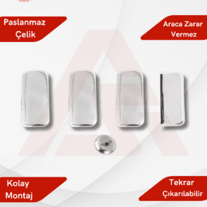 Ford Transit Van Kapı Kolu (4 Kapı) 5 Parça 2003-2013 Krom Paslanmaz Çelik